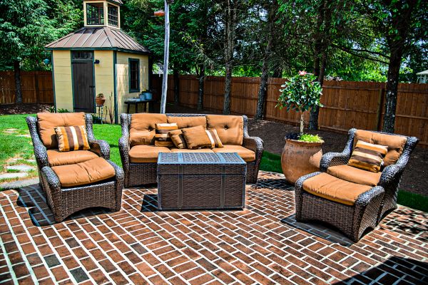Outdoor Brick Patio Install